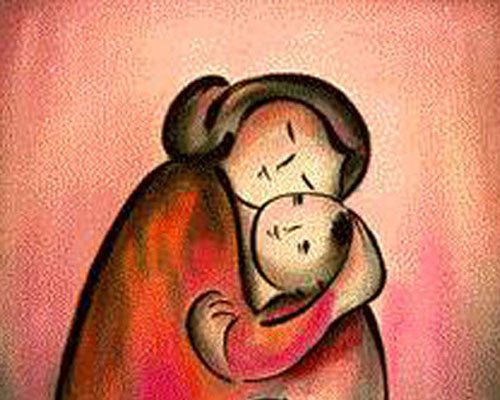 Vết sẹo trên mặt mẹ